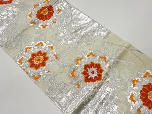 華紋に房・菊模様織出し袋帯